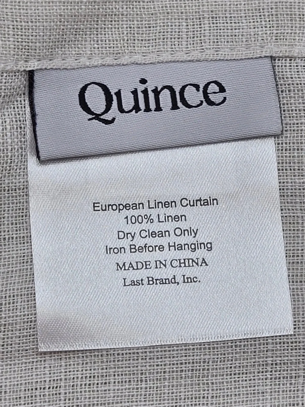NWT QUINCE 4 Set 48x96 European Linen Sheer Curtains Cloud 9305